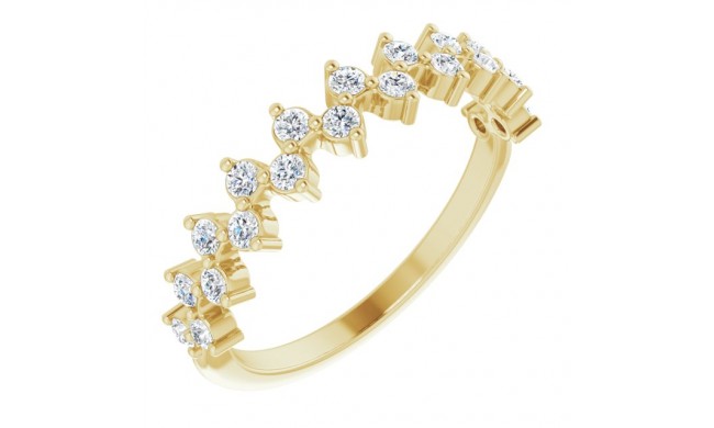 14K Yellow 3/8 CTW Diamond Anniversary Band