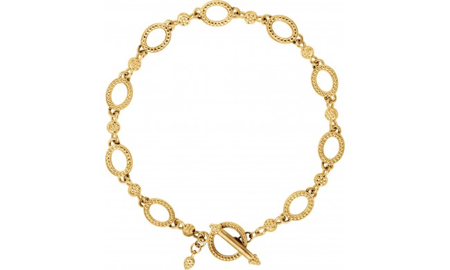 14K Yellow Metal Fashion 7.5 Bracelet