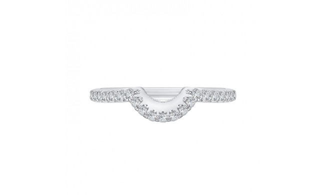 Shah Luxury 14K White Gold Round Diamond Half-Eternity Wedding Band