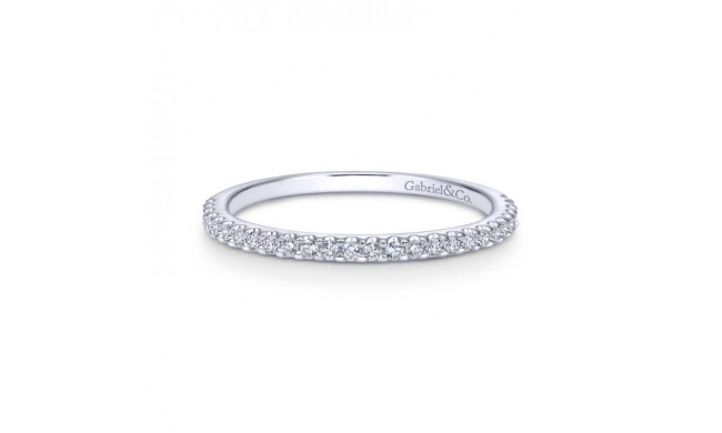 Gabriel & Co. 14k White Gold Contemporary Anniversary Wedding Band