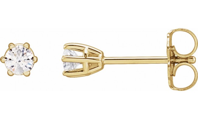 14K Yellow 3 mm I1 1/5 CTW Diamond 6-Prong Wire Basket Earrings