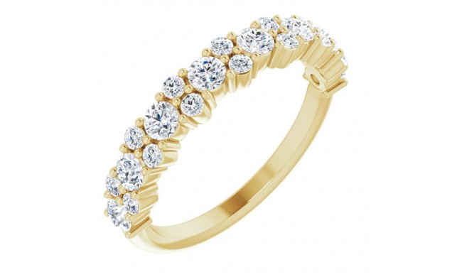 14K Yellow 9/10 CTW Diamond Anniversary Band