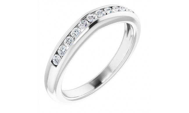 14K White 1/5 CTW Diamond Band