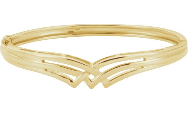 14K Yellow Hinged Bangle Bracelet