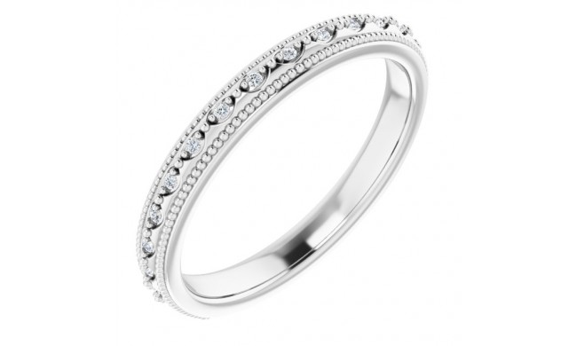 14K White .05 CTW Diamond Matching Band