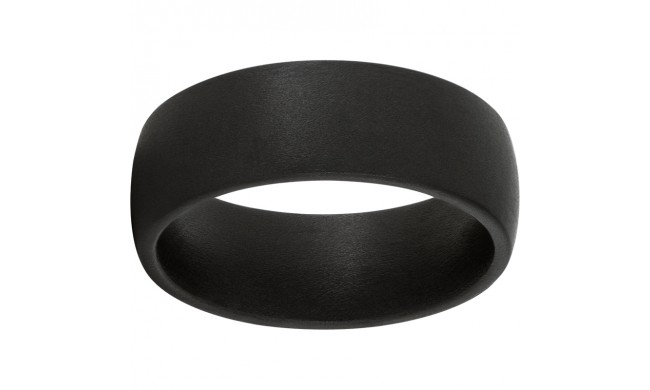Black Diamond Ceramic Domed Band with Military Sandblast Finish