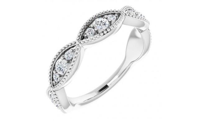 14K White 1/2 CTW Diamond Anniversary Band