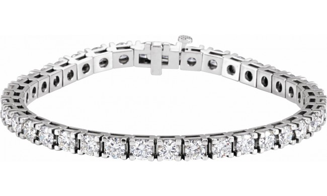 14K White 9 1/6 CTW Diamond Line 7 1/4 Bracelet
