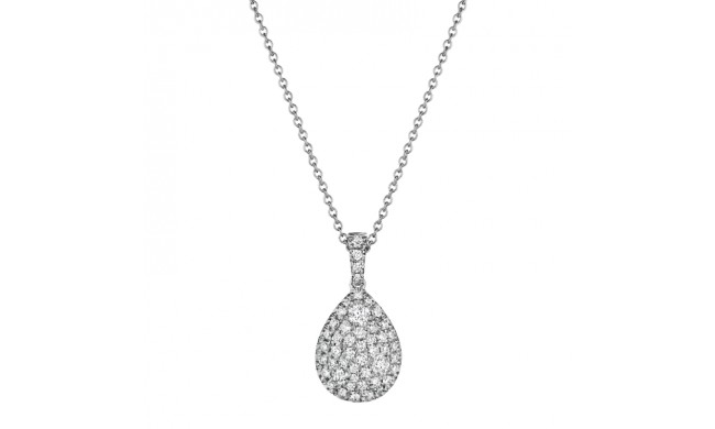 Henri Daussi 14k White Gold Diamond Pendant