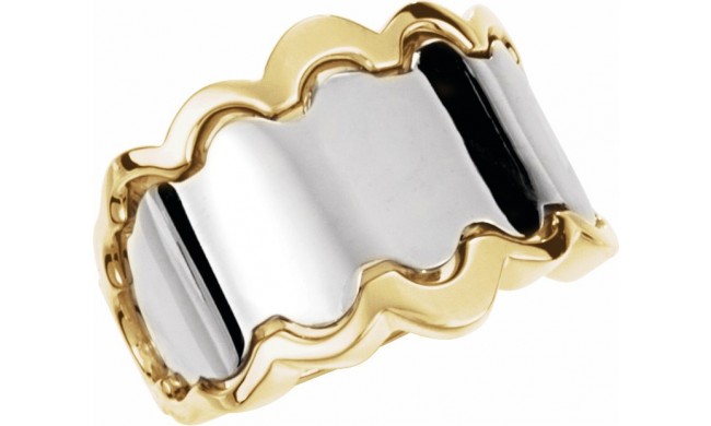 14K White/Yellow Freeform Ring