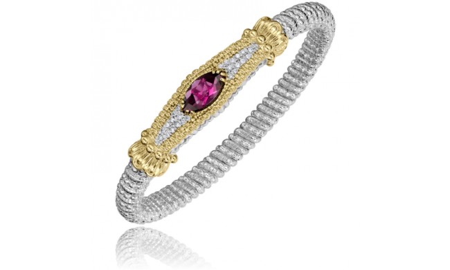 Vahan 14k Gold & Sterling Silver Rhodolite Garnet Bracelet