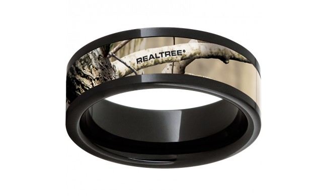 Black Diamond Ceramic Pipe Cut Band with Realtree AP Inlay