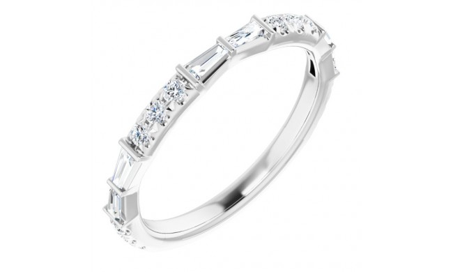 Platinum 3/8 CTW Diamond French-Set Anniversary Band