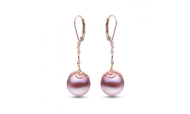 Imperial Pearl 14k Rose Gold Freshwater Pearl Earring