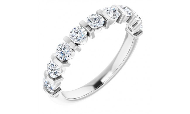 14K White 3/4 CTW Diamond Anniversary Band