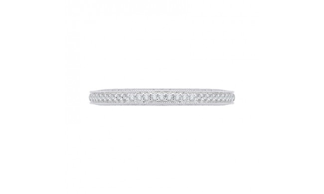 Shah Luxury Round Diamond Half-Eternity Wedding Band In 14K White Gold