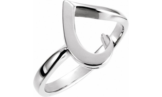 14K White Freeform Ring