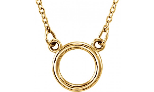 14K Yellow Tiny Poshu00ae Circle 16-18 Necklace