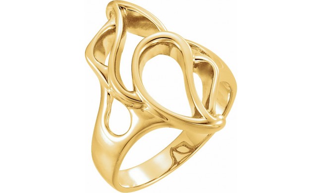 14K Yellow Freeform Ring