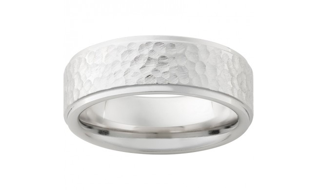 Serinium Flat Band with Grooved Edges and Moon Finish