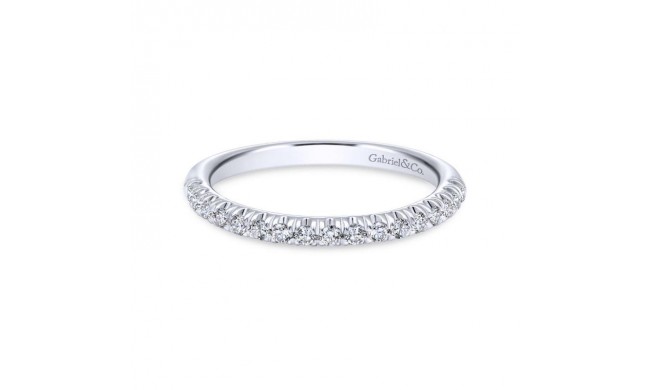 Gabriel & Co. 14k White Gold Contemporary Anniversary Wedding Band