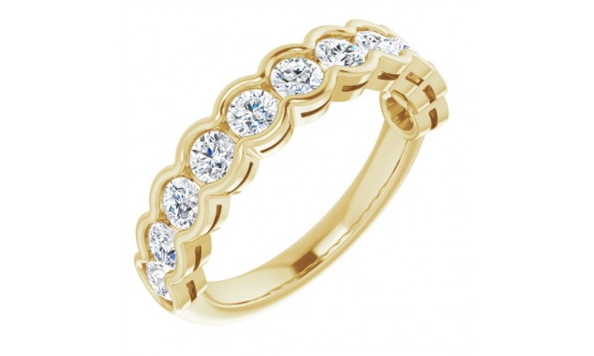 14K Yellow 1 1/8 CTW Diamond Anniversary Band