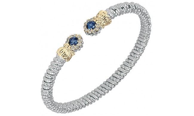 Alwand Vahan 4mm 14k Gold & Sterling Silver Diamond And London Blue Topaz  Bracelet