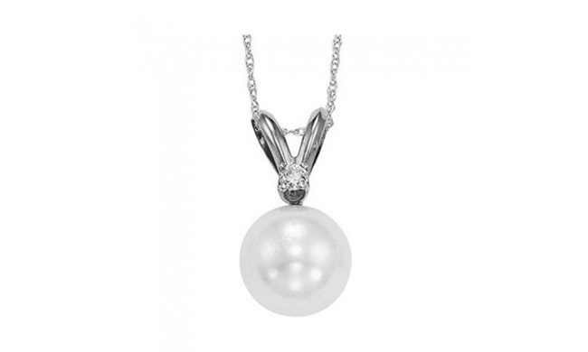 Gems One 14Kt White Gold Pearl (1/2 Ctw) Pendant