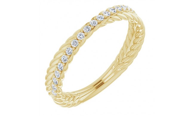 14K Yellow 1/5 CTW Diamond Anniversary Band