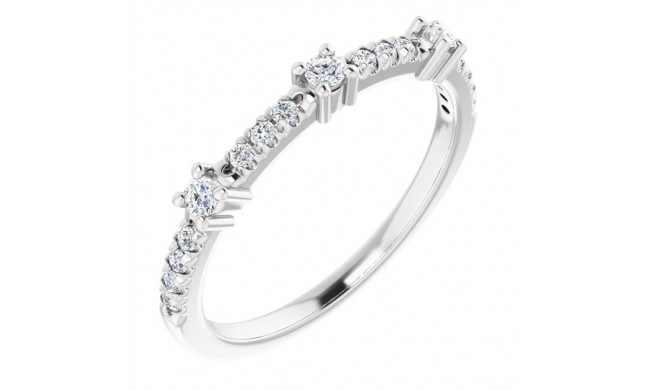 14K White 1/5 CTW Diamond Anniversary Band