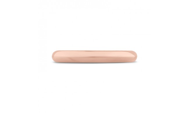 Shah Luxury 14K Rose Gold Plain Wedding Band