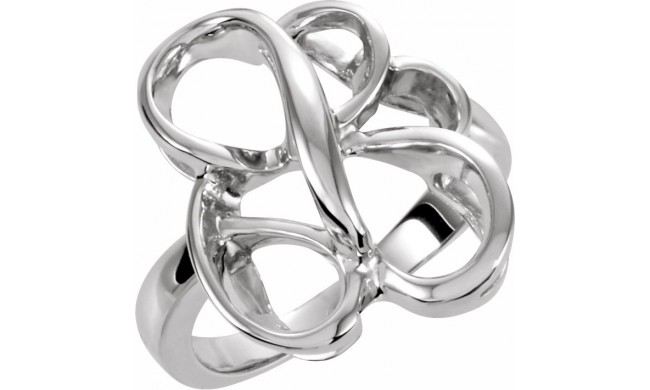 14K White Metal Fashion Ring