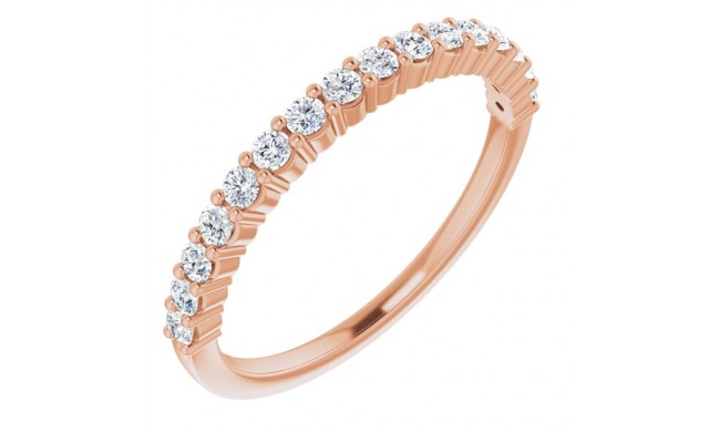 14K Rose 1/3 CTW Diamond Anniversary Band