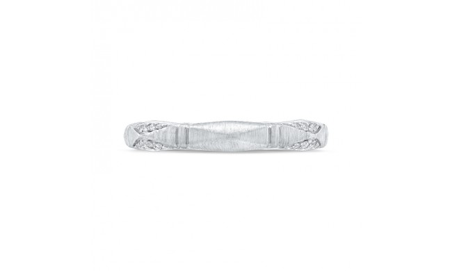 Shah Luxury 14K White Gold Round Diamond Wedding Band