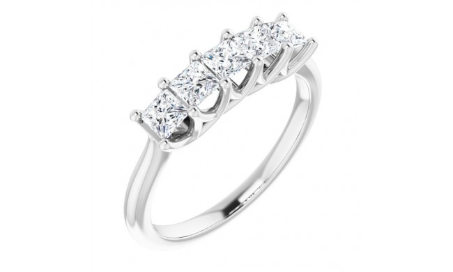 14K White 3/4 CTW Diamond Anniversary Band
