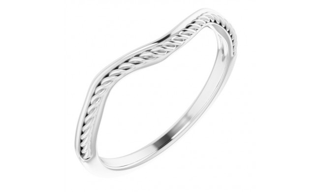 14K White Matching Rope Band