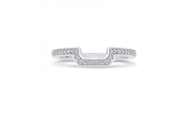 Shah Luxury 14K White Gold Round Diamond Half-Eternity Wedding Band