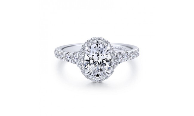 Gabriel & Co. 14k White Gold Entwined Halo Engagement Ring