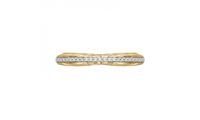 Shah Luxury 14K Two-Tone Gold Round Diamond Wedding Band
