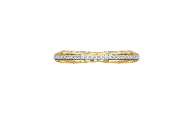 Shah Luxury 14K Two-Tone Gold Round Diamond Wedding Band