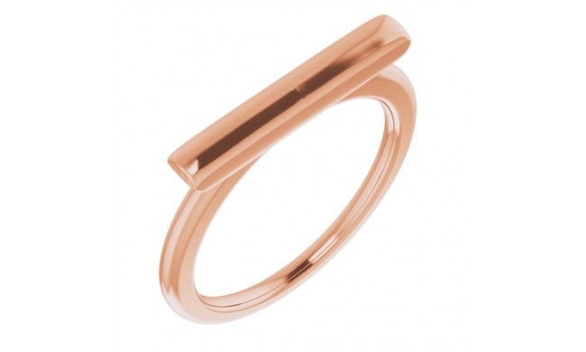 14K Rose Bar Ring