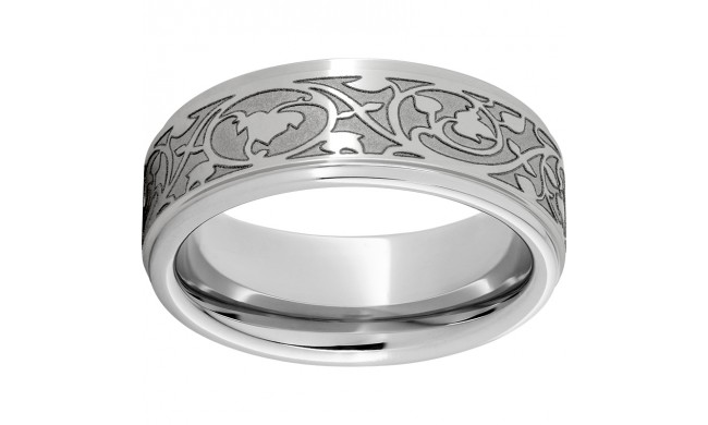 Serinium Flat Grooved Edge Band with Art Nouveau Laser Engraving