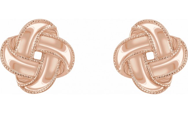 14K Rose Knot Earrings