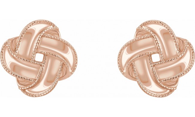 14K Rose Knot Earrings