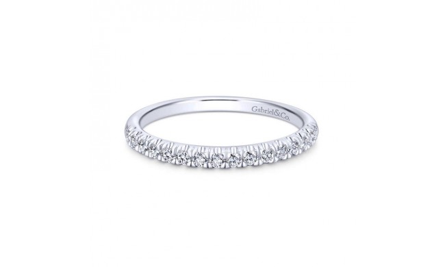 Gabriel & Co. 14k White Gold Contemporary Anniversary Wedding Band