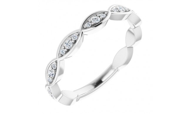 14K White 1/5 CTW Diamond Infinity-Inspired Anniversary Band