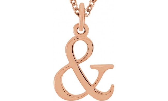 14K Rose Ampersand 16 Necklace