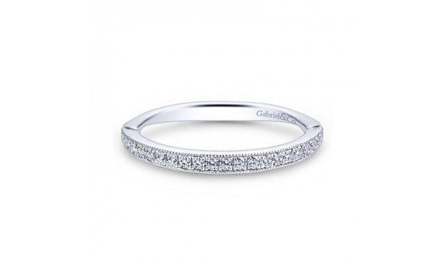 Gabriel & Co. 14k White Gold Victorian Anniversary Wedding Band