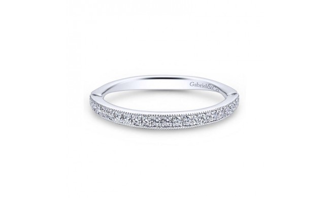 Gabriel & Co. 14k White Gold Victorian Anniversary Wedding Band