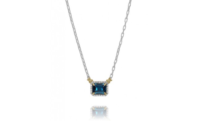 Vahan 14k Gold & Sterling Silver London Blue Topaz Necklace